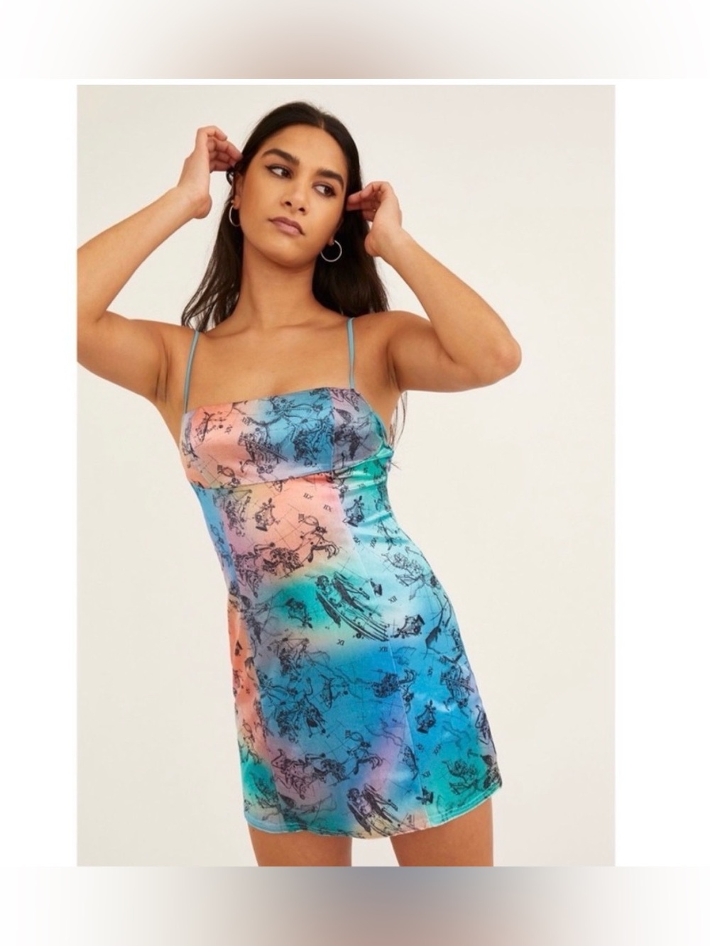 UO DAWN VELVET SLIP MINI DRESS